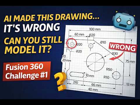 Ai Made This Drawing… It’s Wrong. Can You Still Model It? | Fusion 360 Challenge #1 #ai