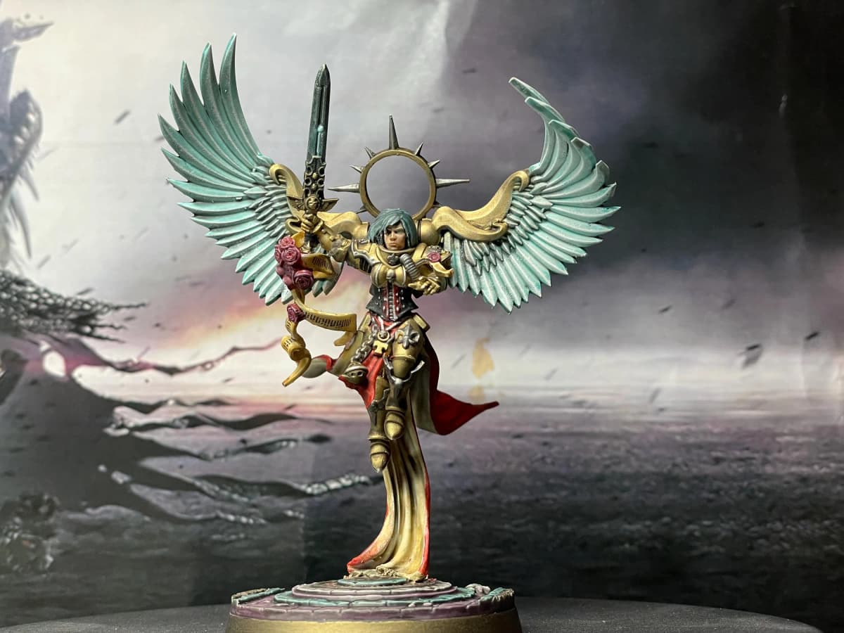 Saint Celestine – Living Saint of the Adepta Sororitas (Proxy Miniature, 28–32mm Scale)