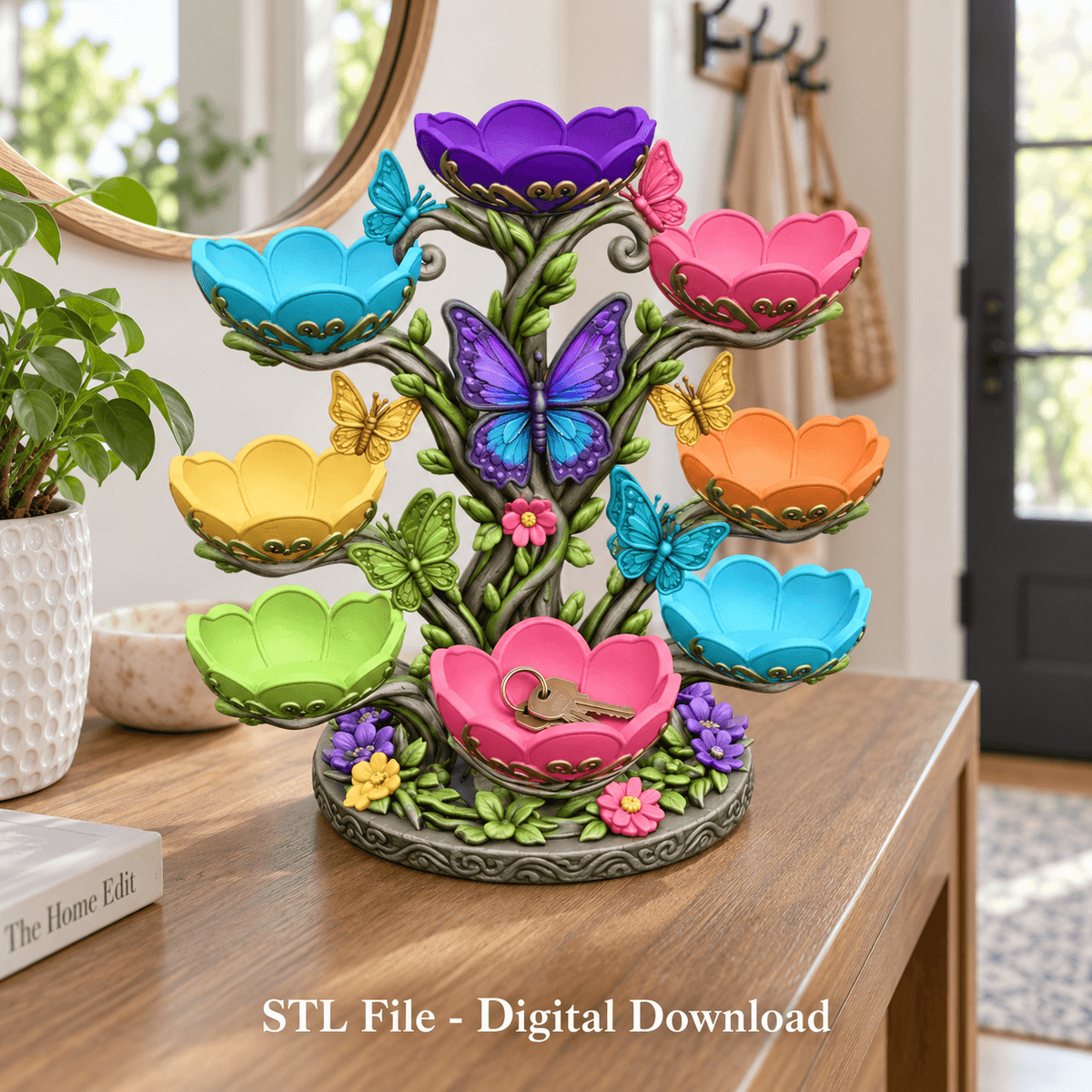 Butterfly Flower Bowl Organizer STL File for 3D Print
