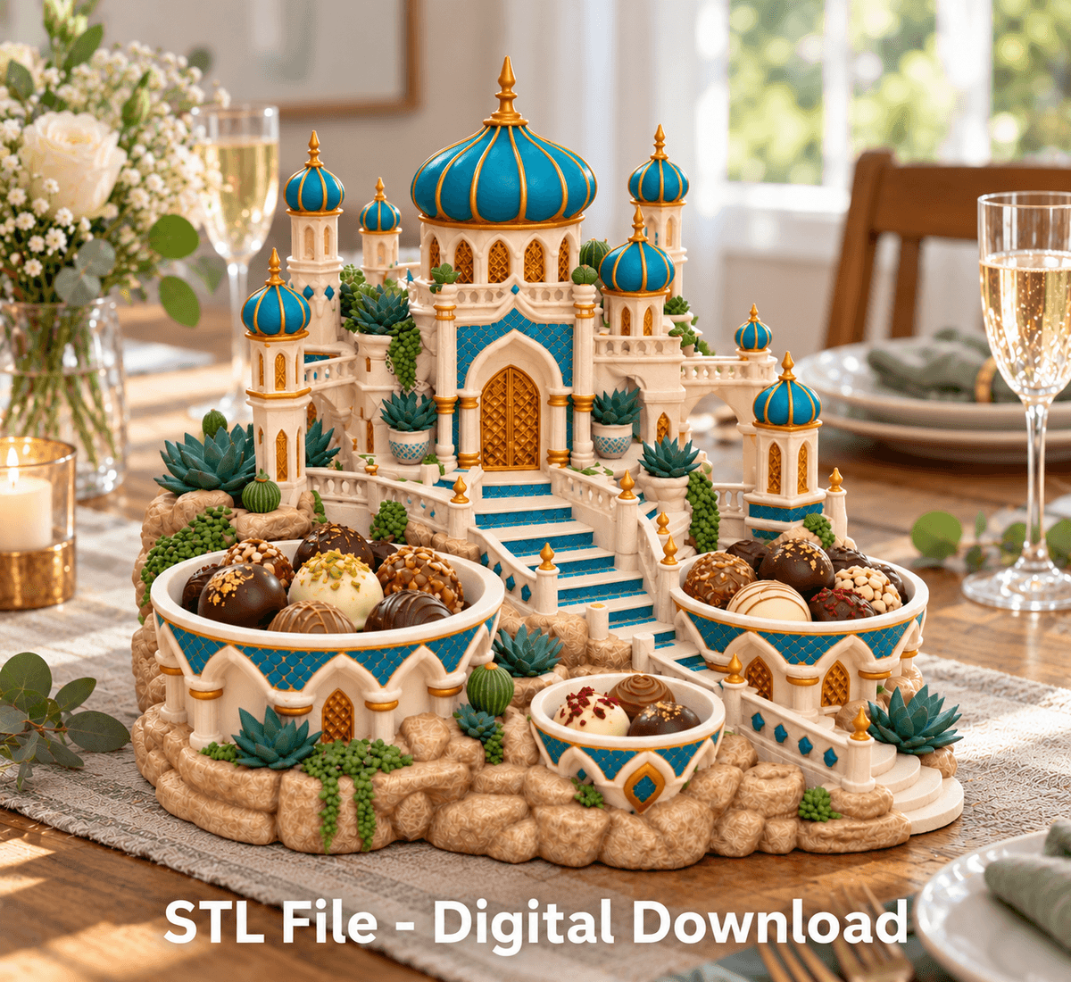 Arabian Palace Organizer STL File for 3D Print