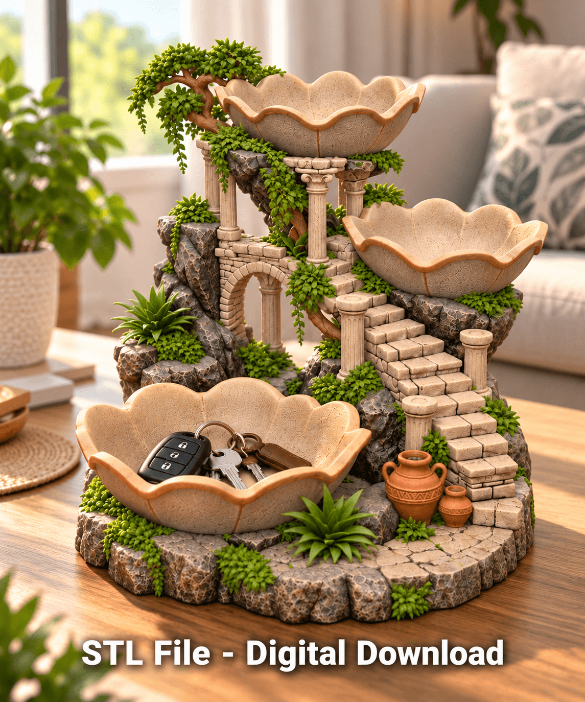 Fantasy Garden Key Organizer STL File for 3D Print