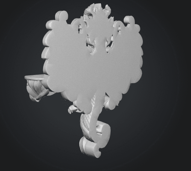 Fantasy Dragon Wall Shelf STL File for 3D Print