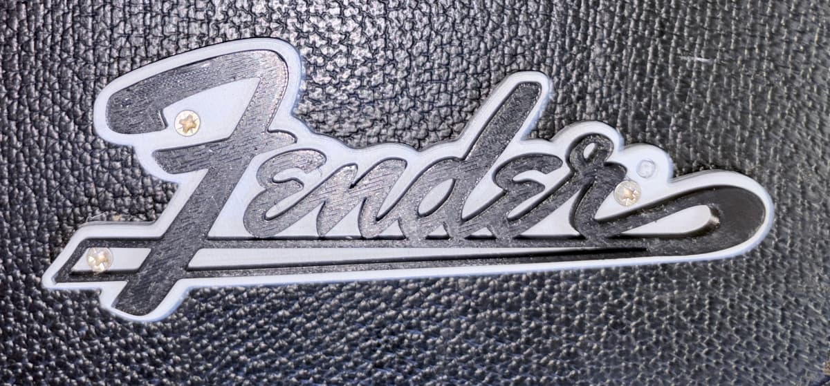 Fender Logo Badge – Press-Fit Design, two part