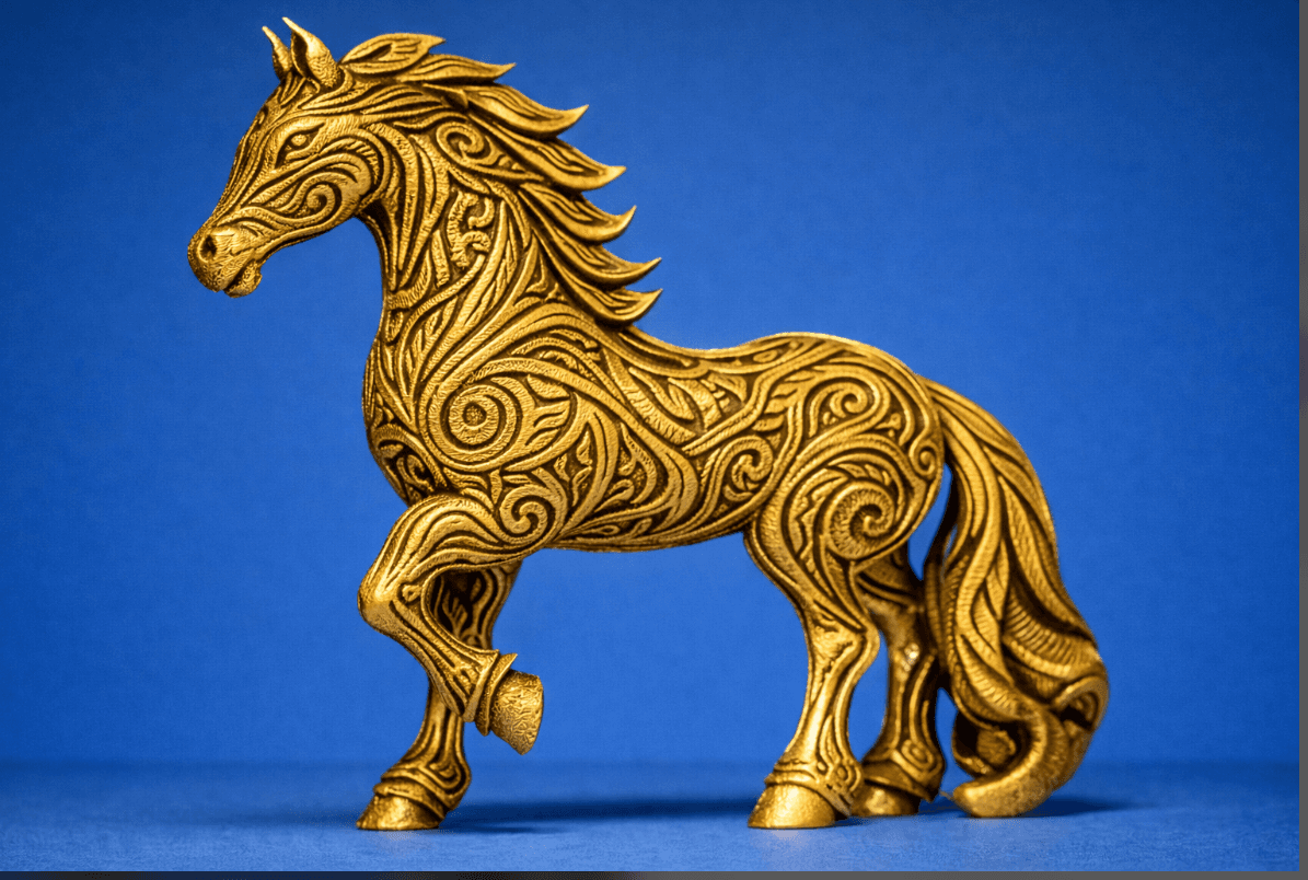 Horse Statue STL | 3D Horse Model for 3D Printing | Decorative Horse Sculpture | Printable Animal Figurine