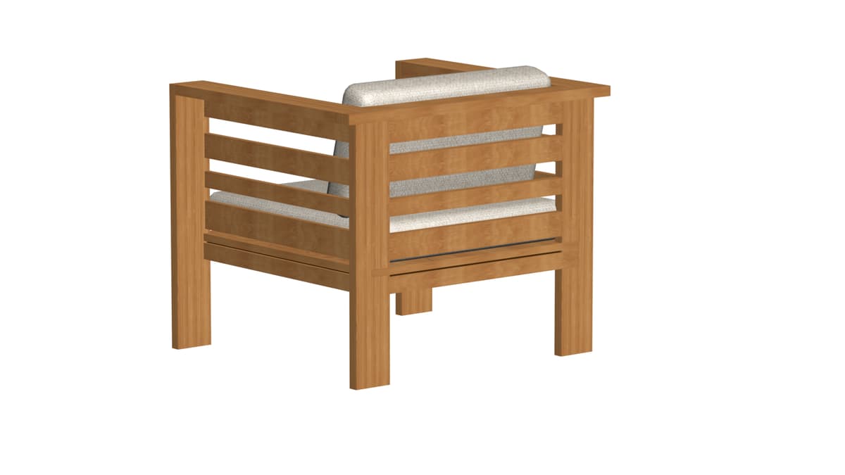 Wooden Armchair in Scandinavian style