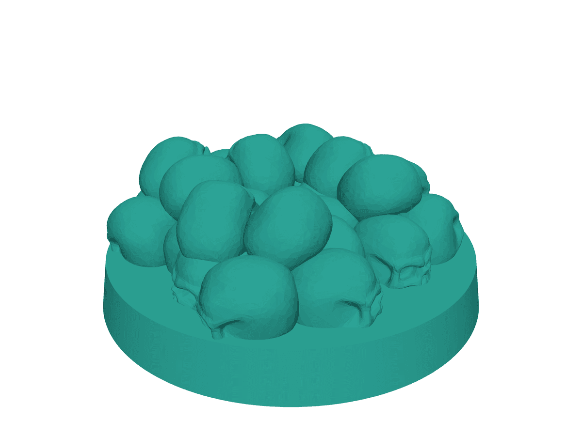 Skull-Themed Miniature Bases Collection – Circular & Oval (Multiple Sizes)