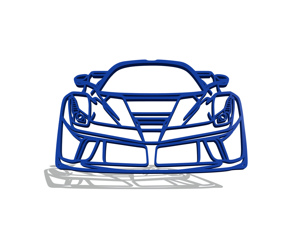 Silhouette Voiture de sport - Wall Art