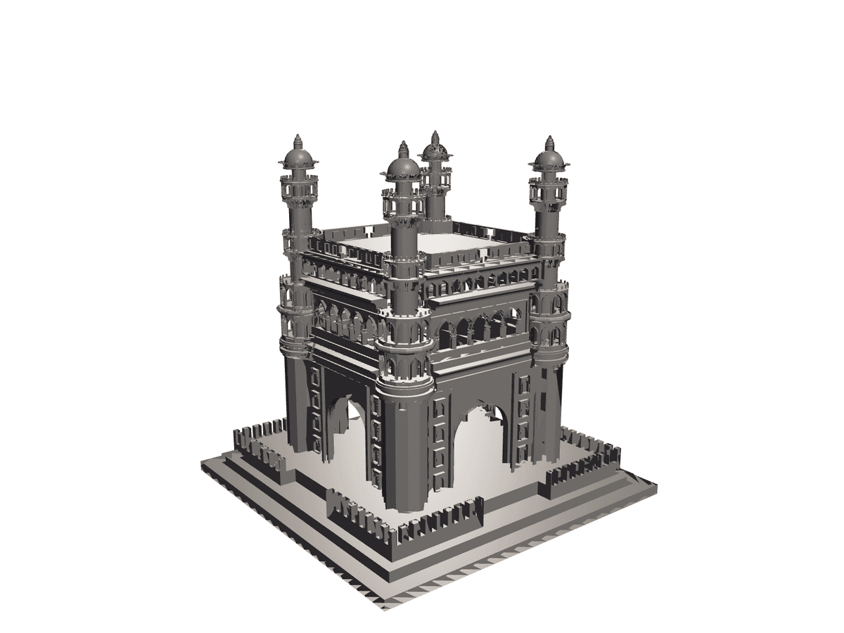 Charminar Hyderabad Monument Scale Model