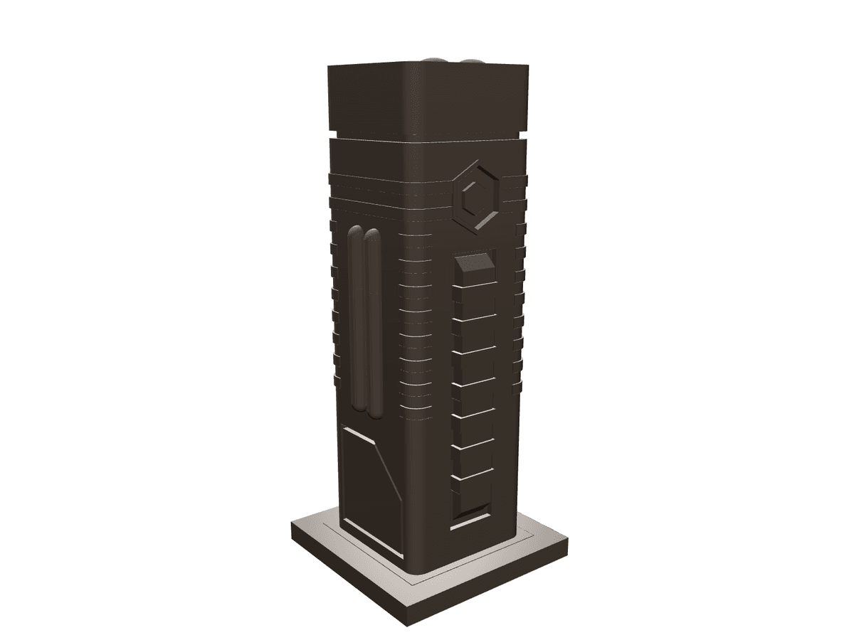 Square Tower Monument Scale Model