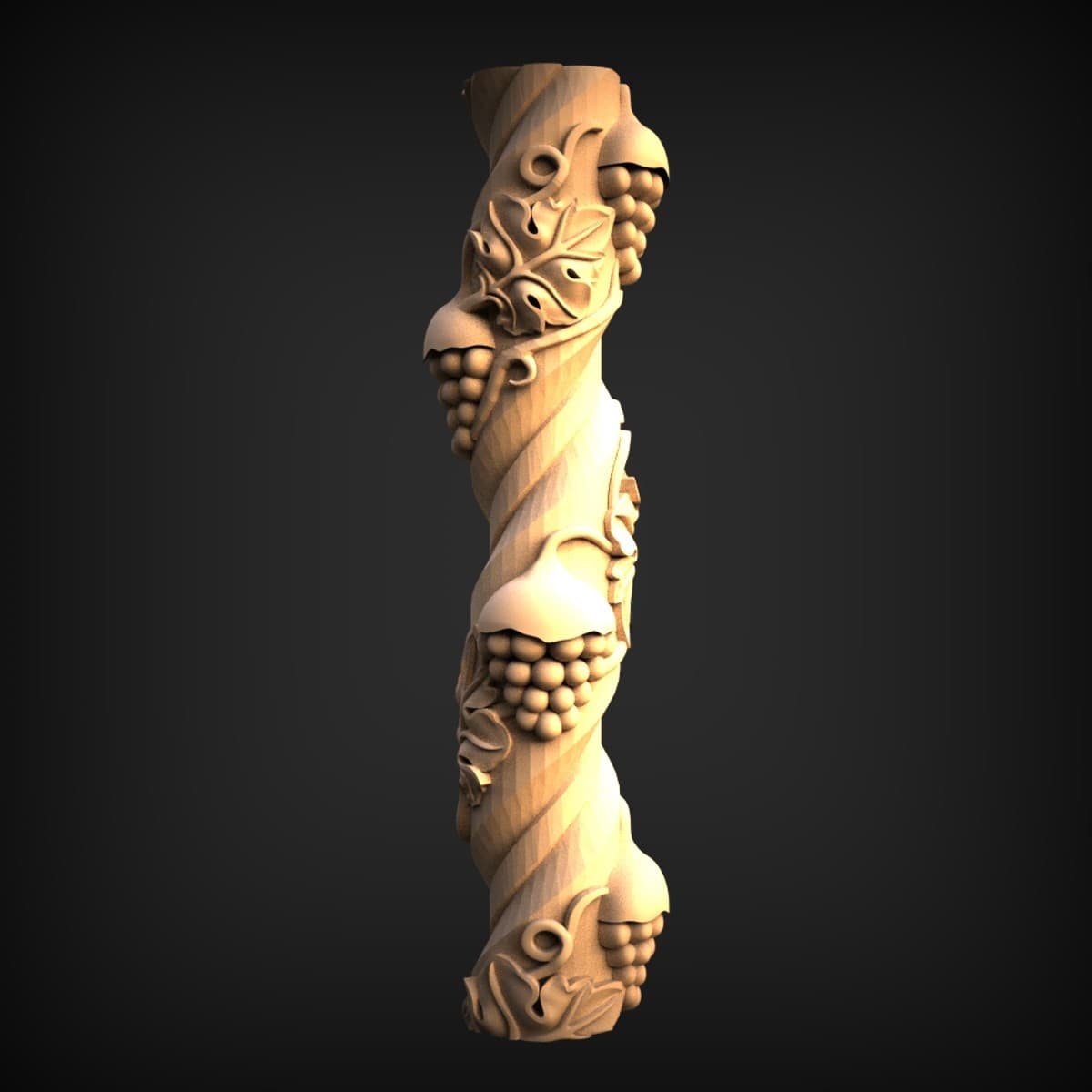 Grapevine Spiral Newel Column