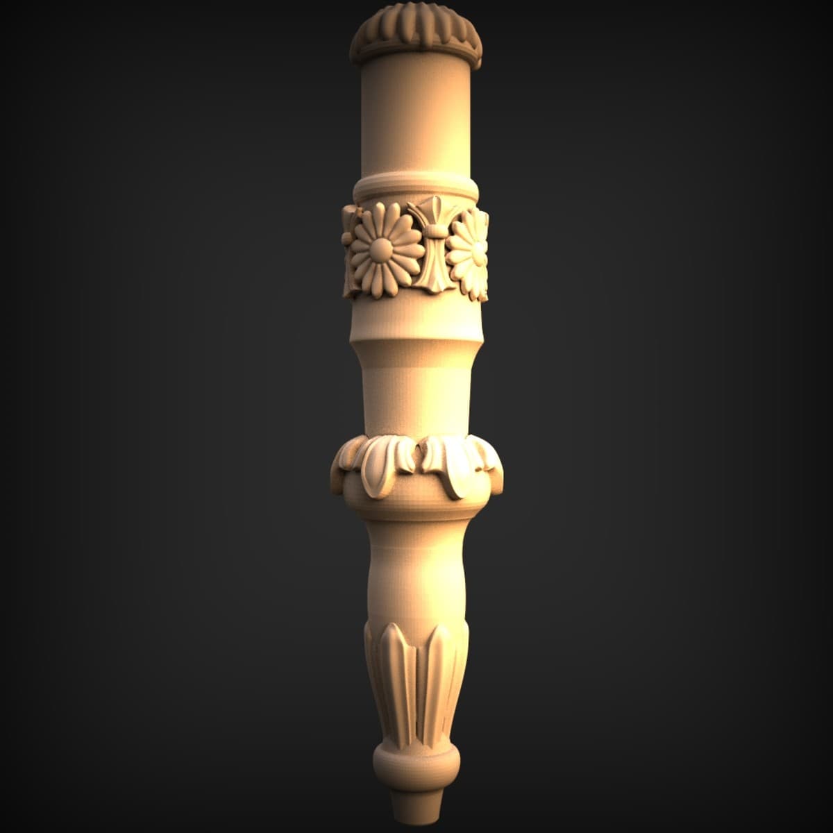 Daisy Rosette Acanthus Baluster