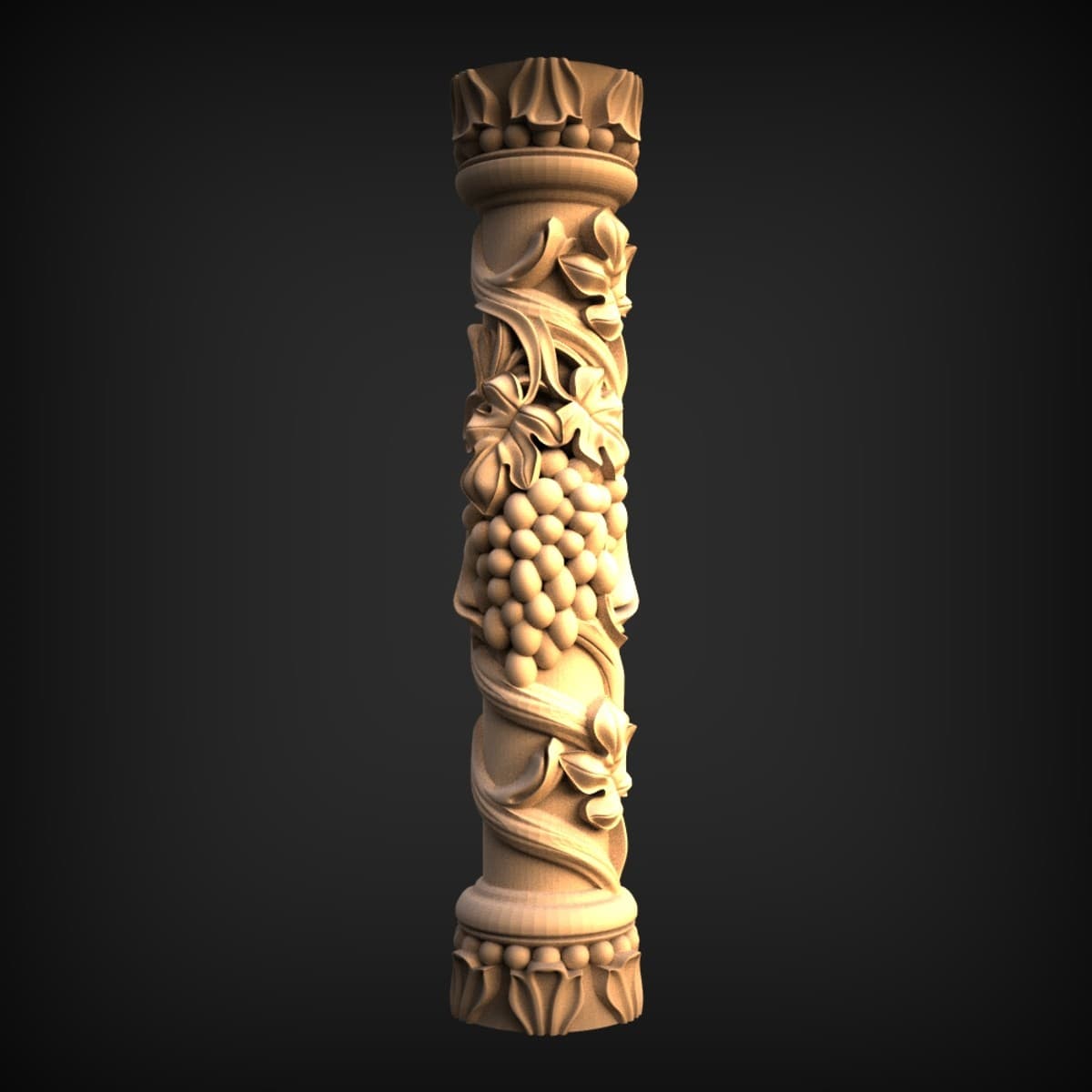 Grapevine-Wrapped Classical Column