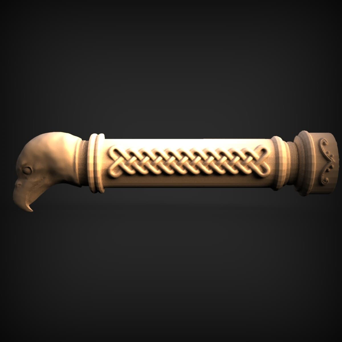 Eagle-Head Celtic Knot Handle
