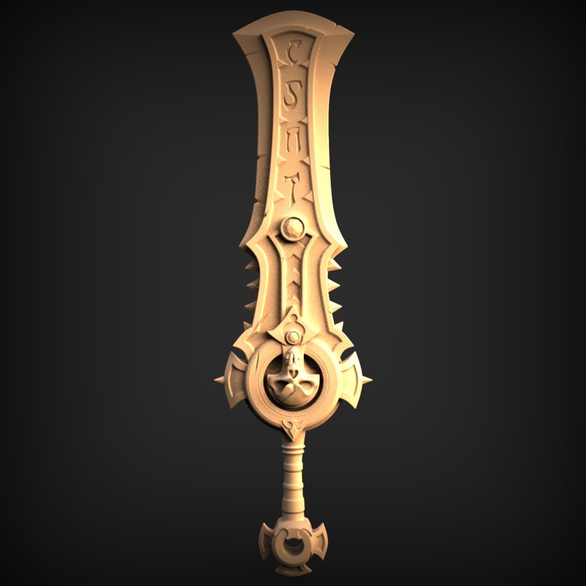Runic Skull Fantasy Dagger