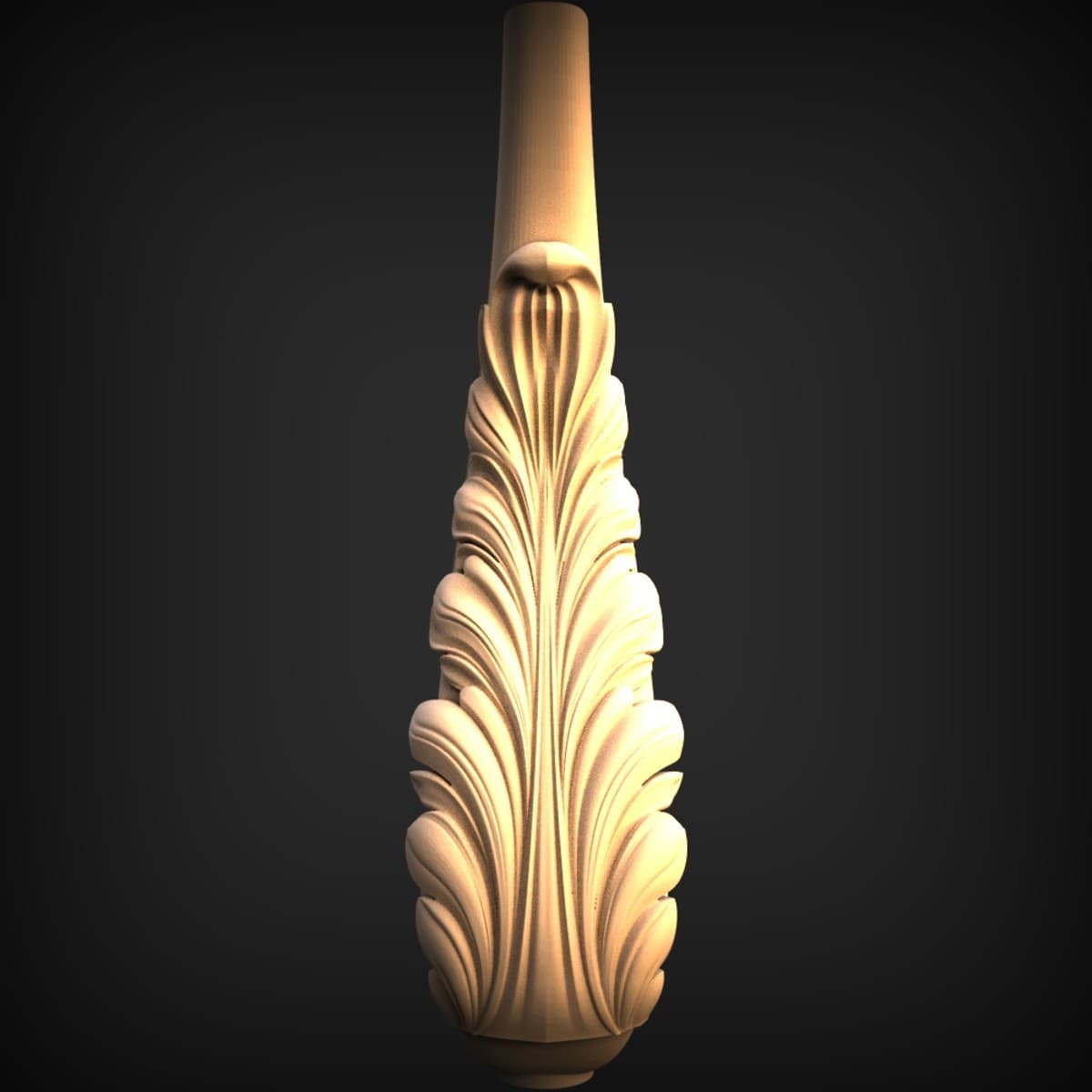 Cascading Acanthus Furniture Leg