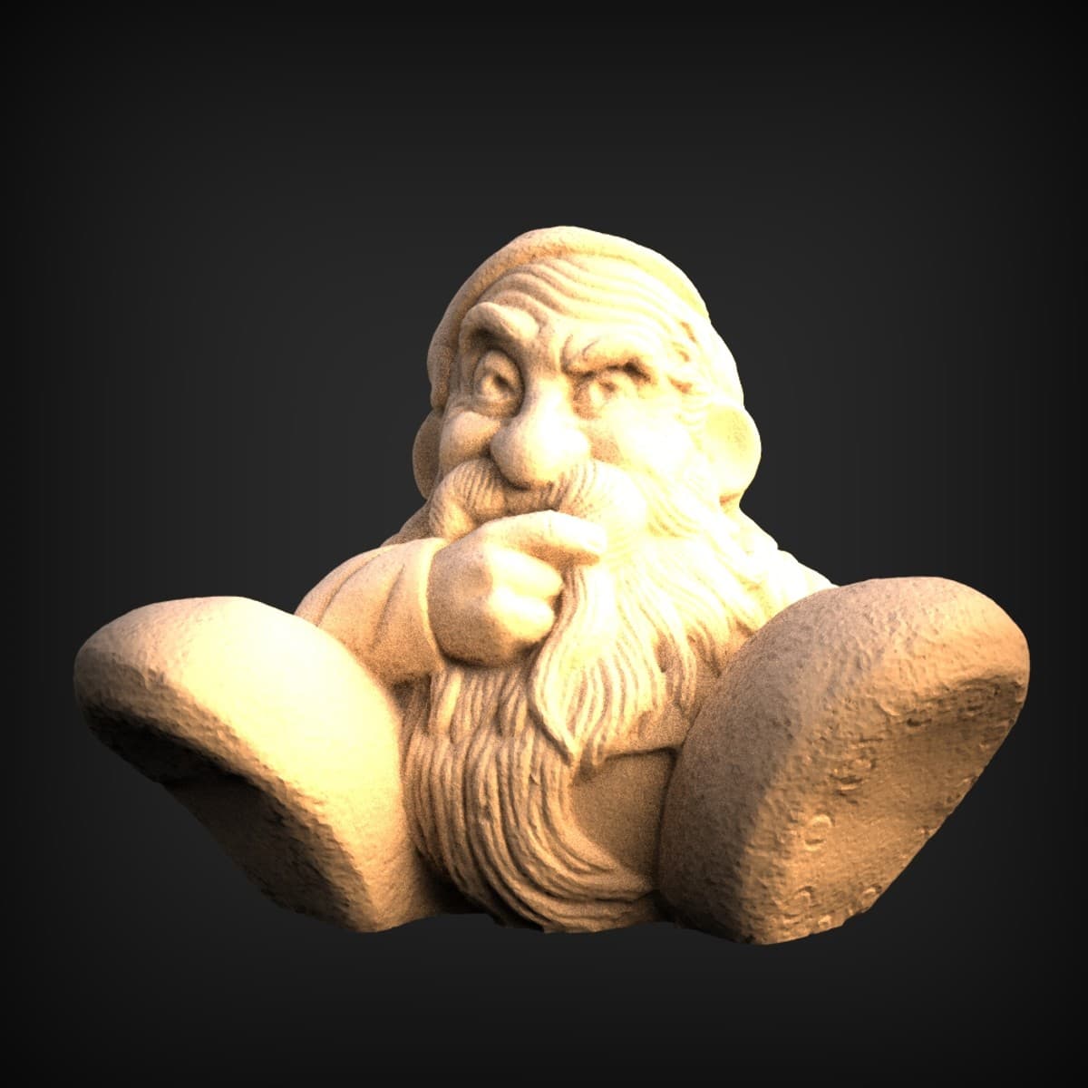 Pondering Old Dwarf Bust