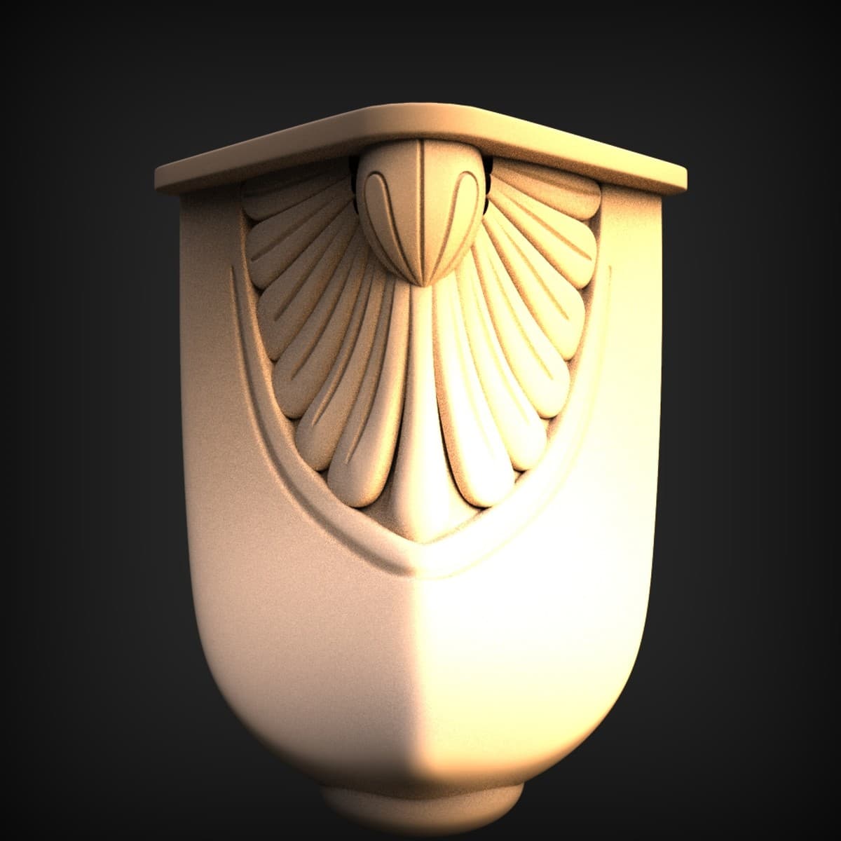 Shell-Fan Classical Wall Corbel