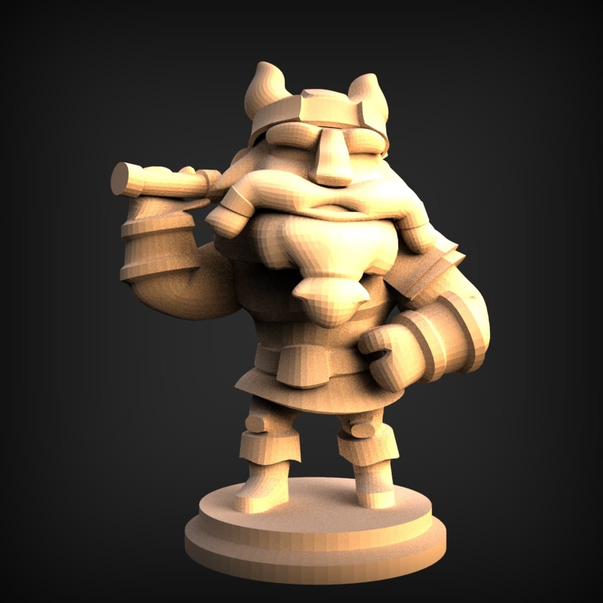 Chibi Horned Hammer Warrior