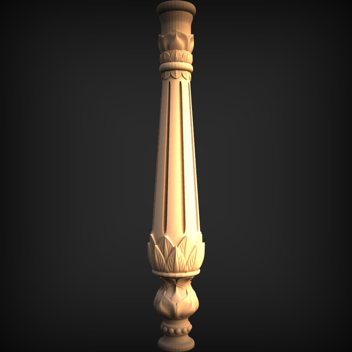 Fluted Lotus Column Leg