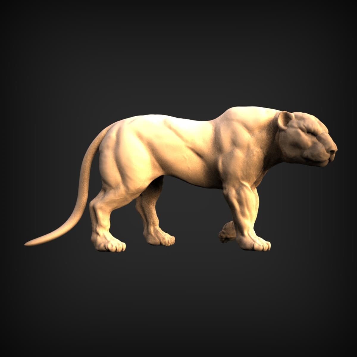 Prowling Lioness Sculpture