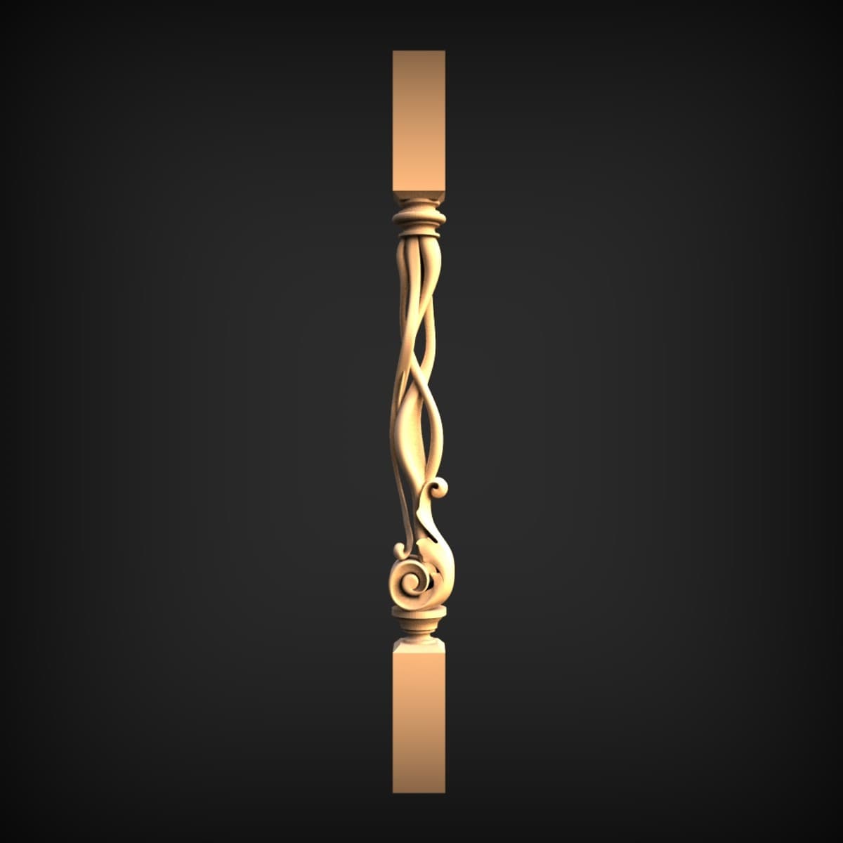 Openwork Twist Baluster Spindle