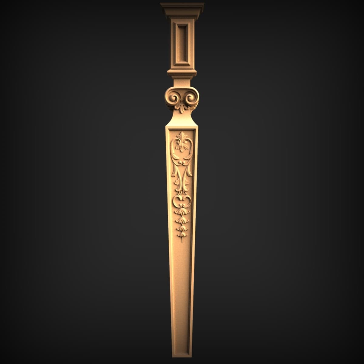Neoclassical Tapered Pilaster Leg