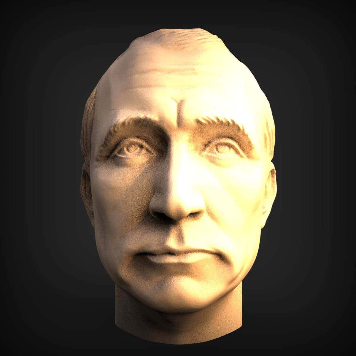 Realistic Middle-Aged Man Bust
