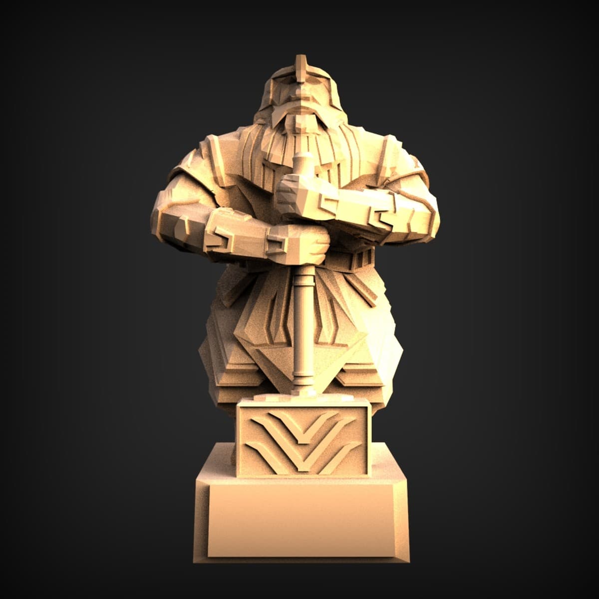 Bearded Dwarf Warhammer Bust