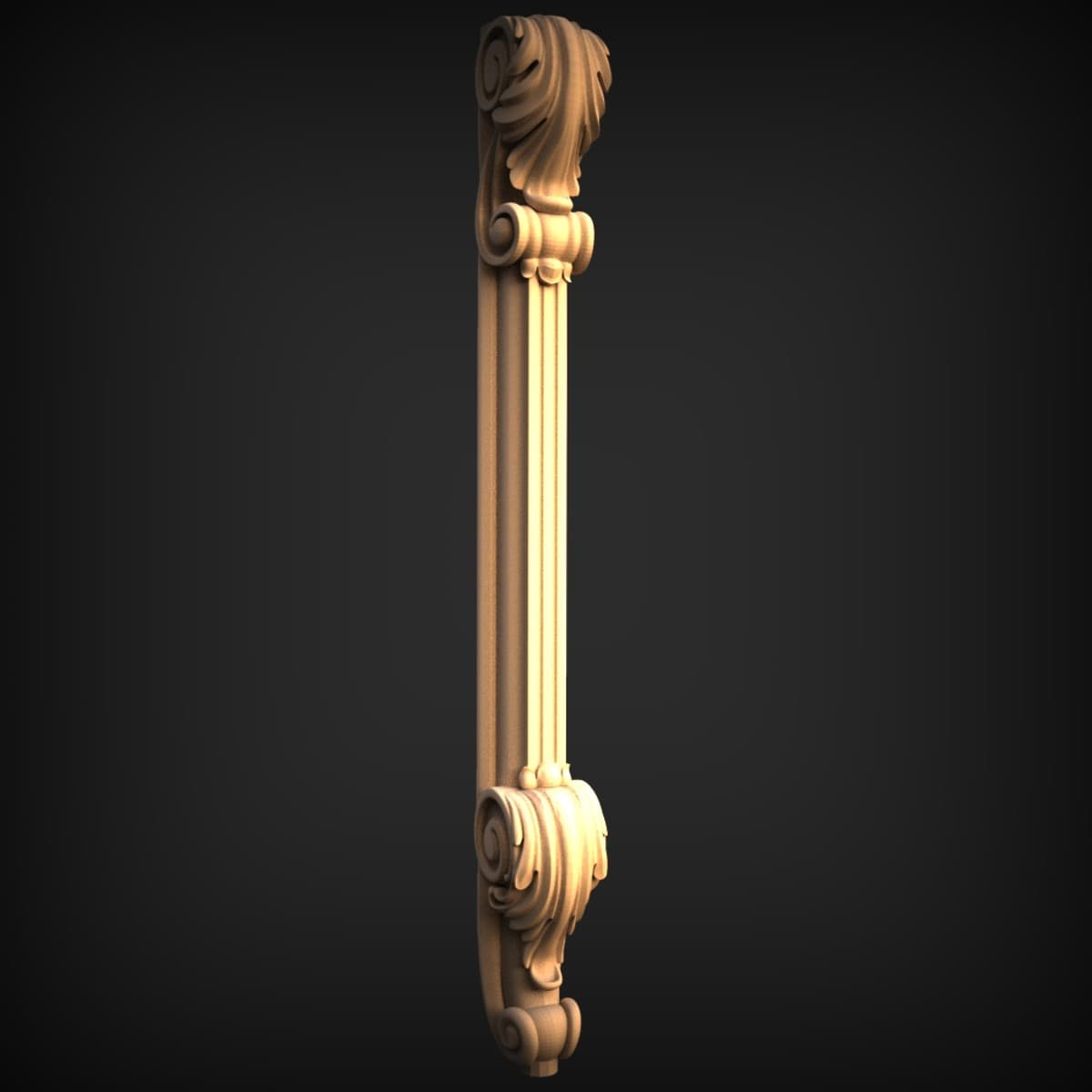 Reeded Acanthus Drop Onlay
