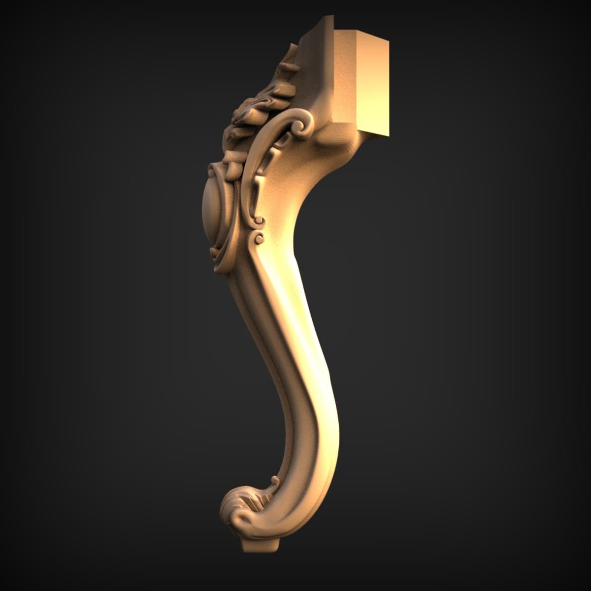 Carved Acanthus Cabriole Furniture Leg