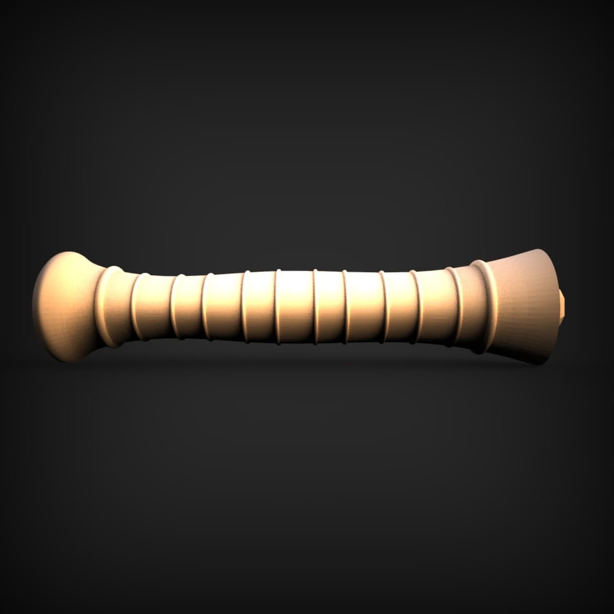 Ribbed Turned Grip Handle
