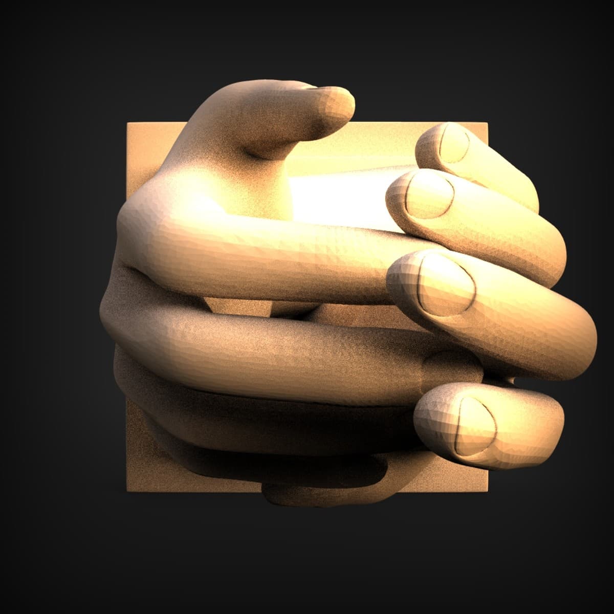 Clenched Hand Desk Holder