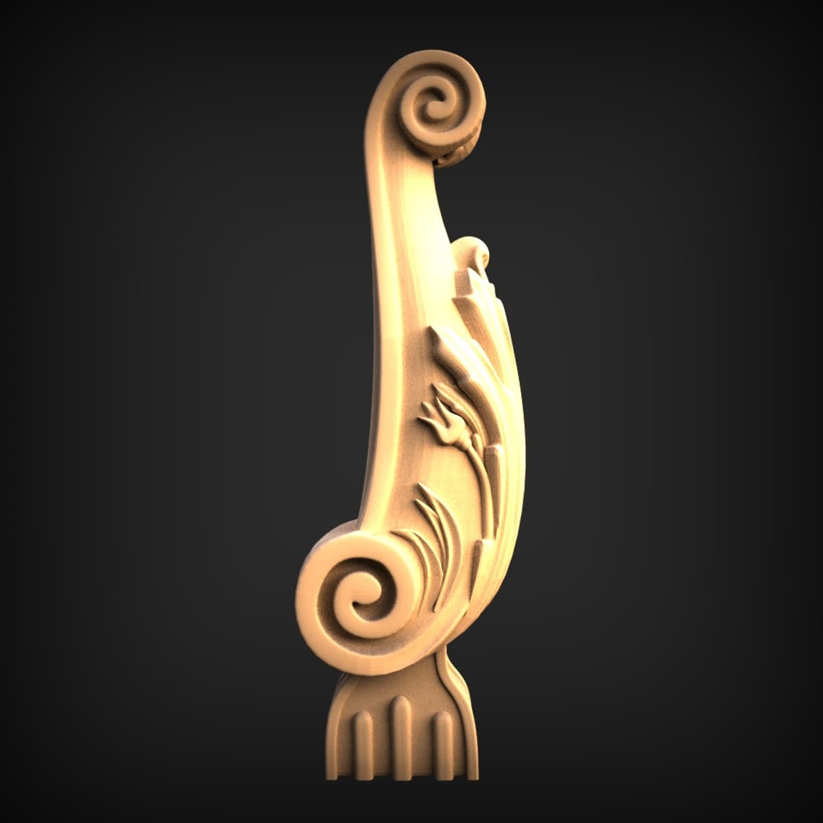 Scrolled Acanthus Furniture Leg