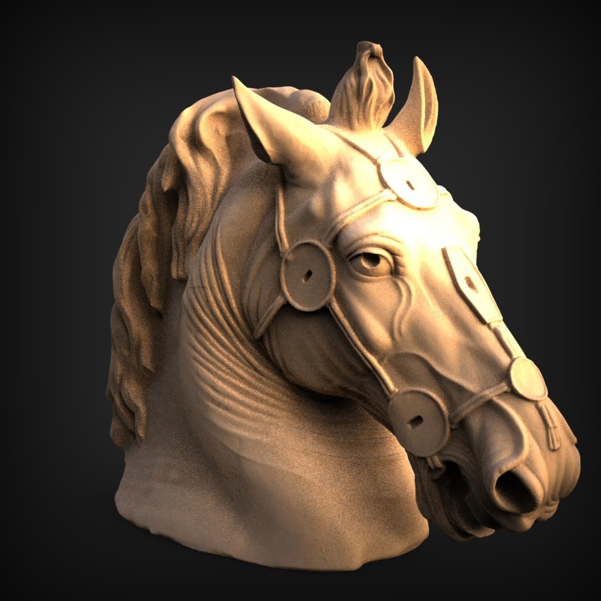 Bridled Parade Horse Bust