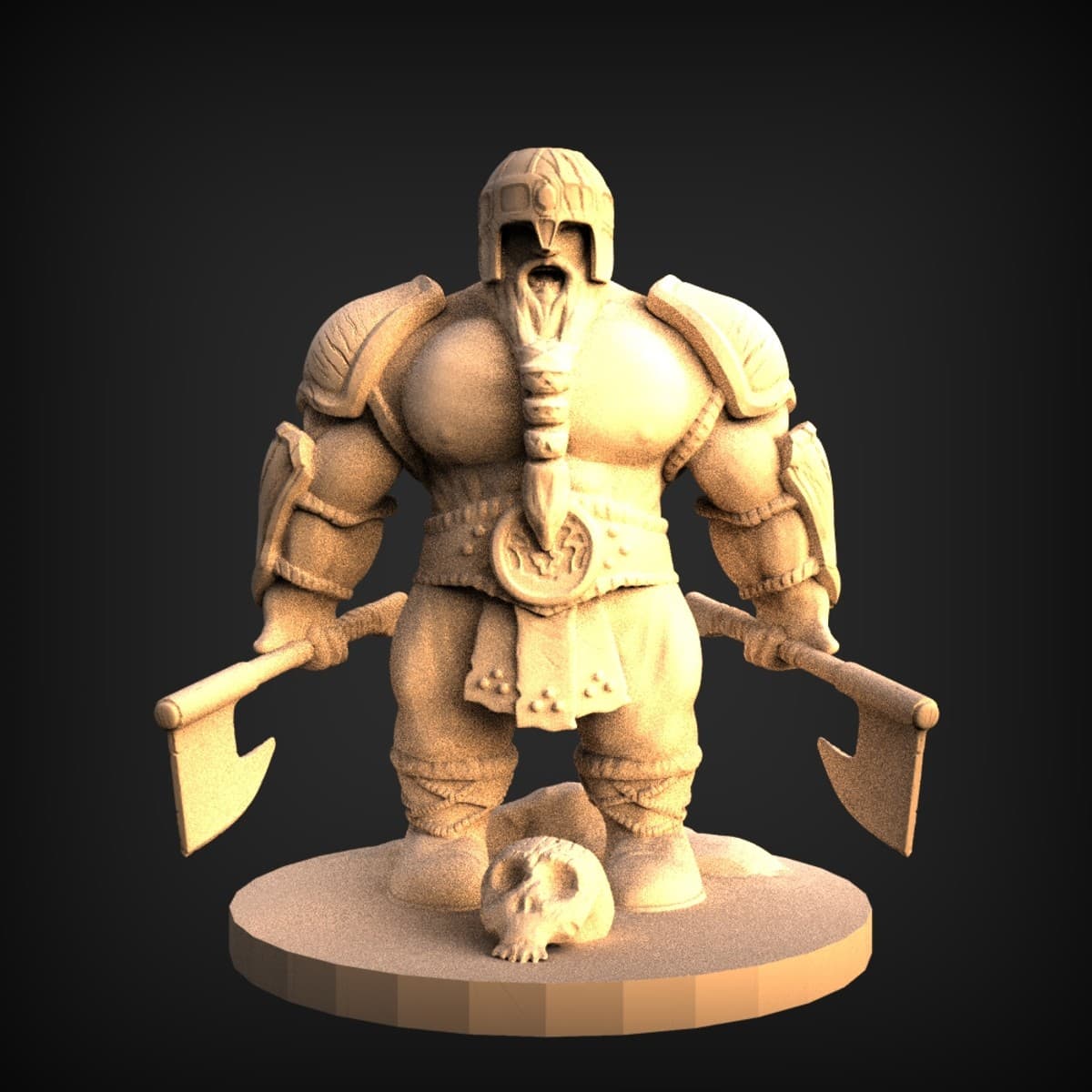 Dwarf Berserker Twin-Axe Miniature