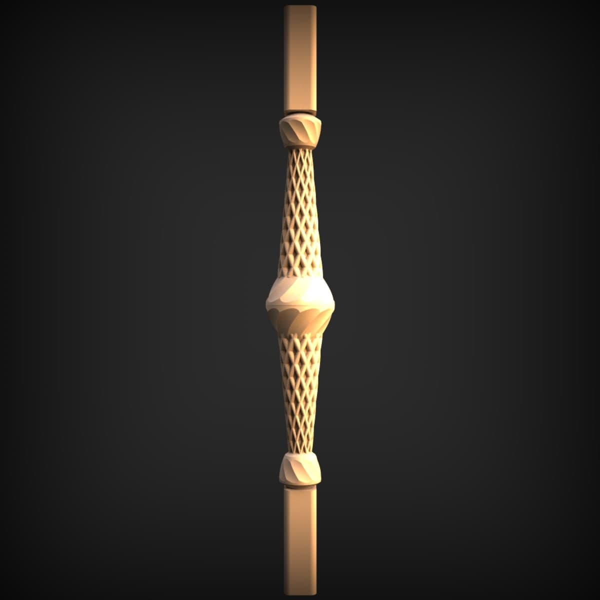 Diamond Lattice Turned Spindle
