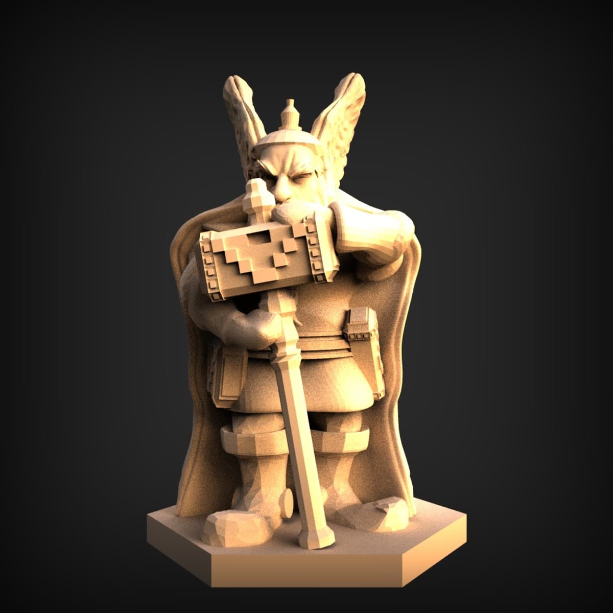 Winged-Helm Warhammer Champion Bust