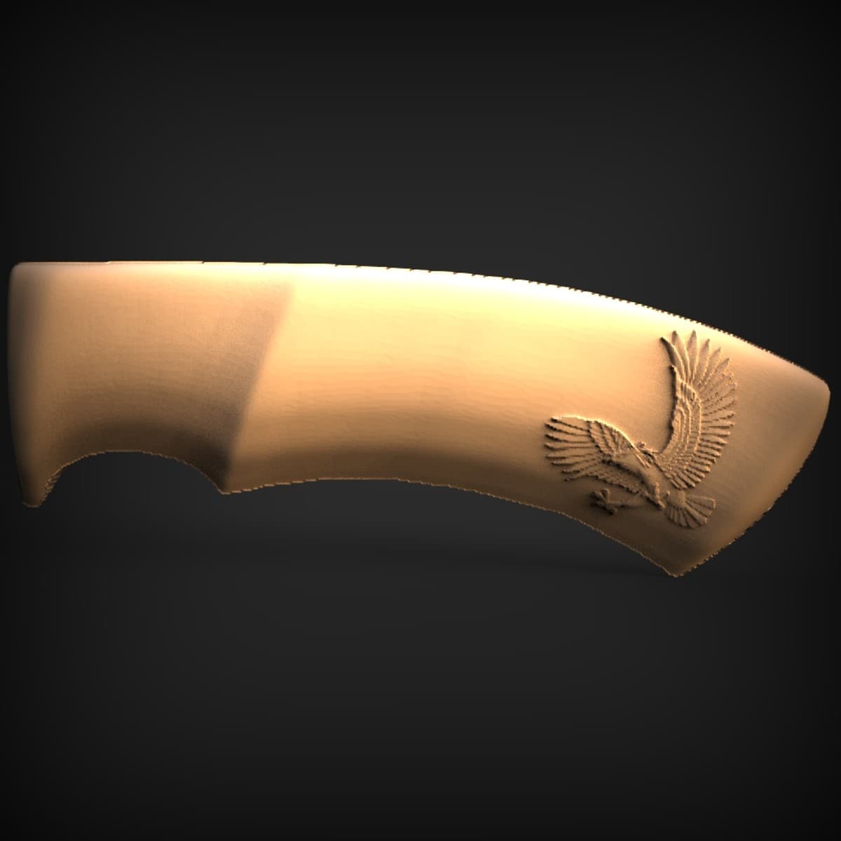 Eagle-Engraved Knife Handle Scale