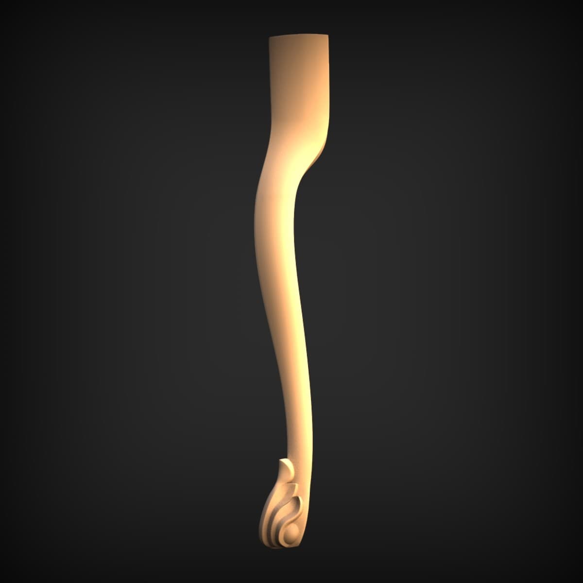 Scrolled Cabriole Furniture Leg