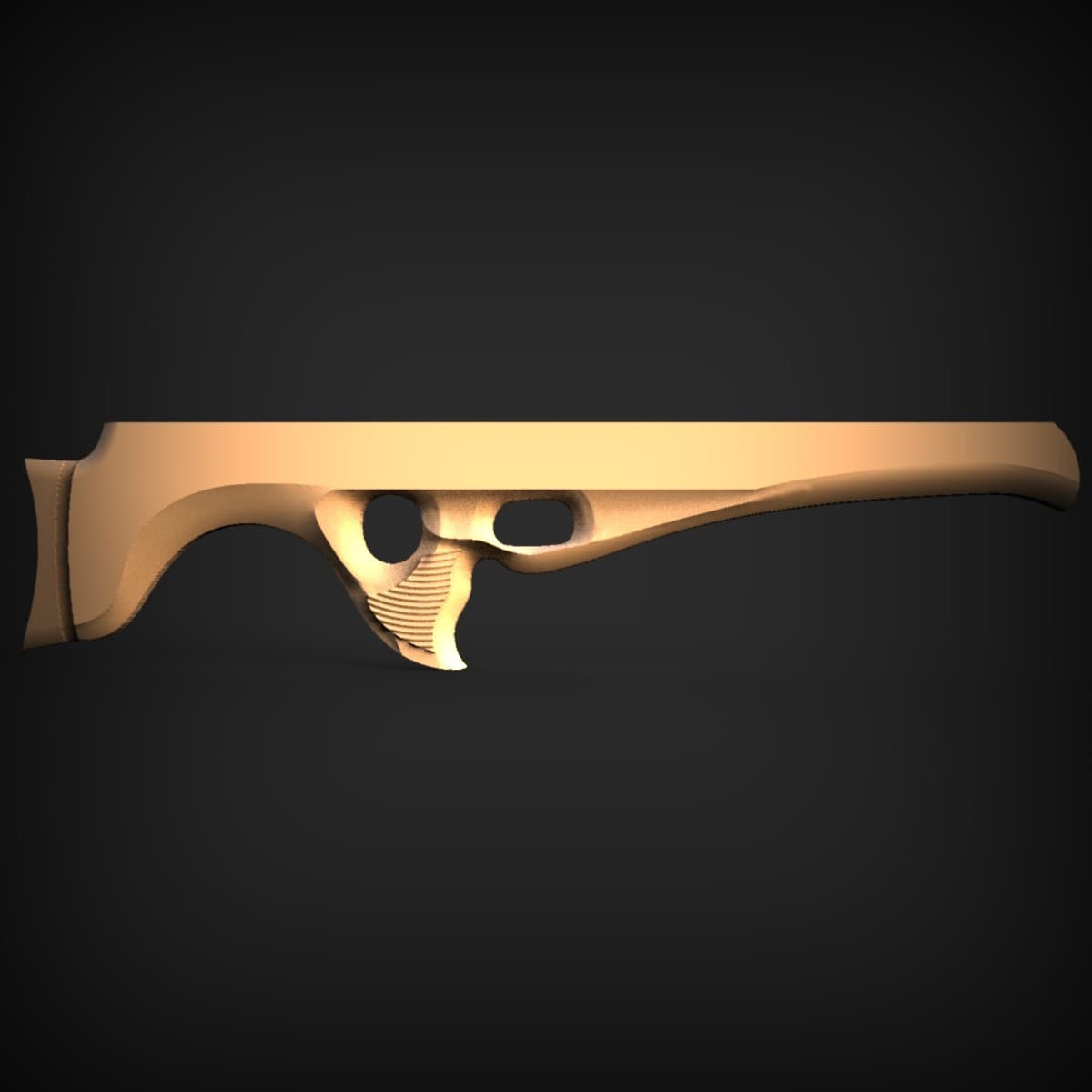 Stylised Rifle Silhouette Relief