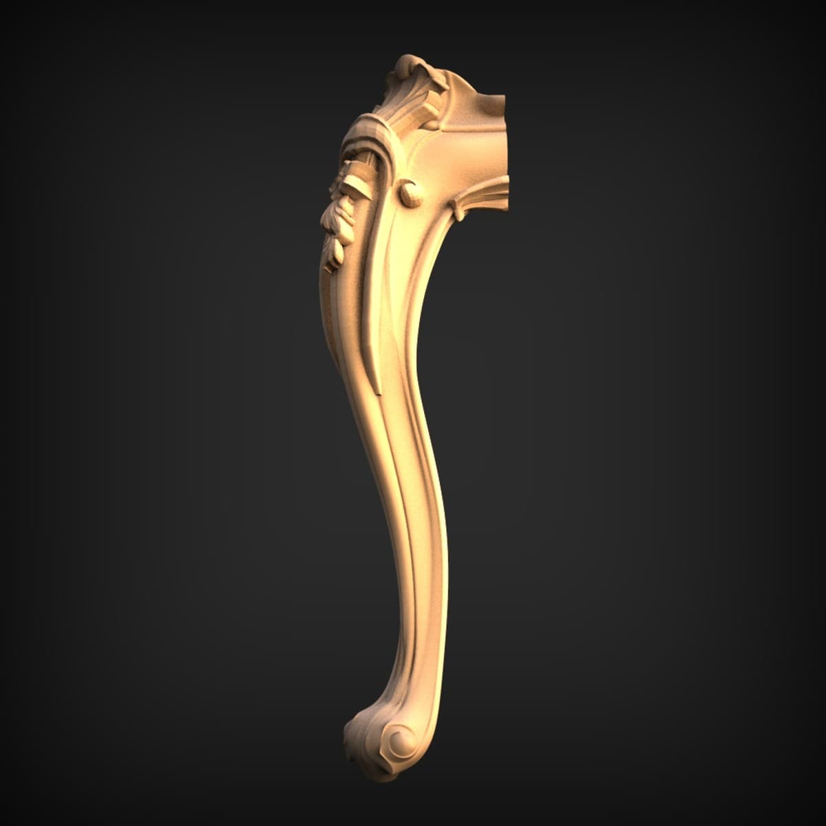 Acanthus Knee Cabriole Furniture Leg