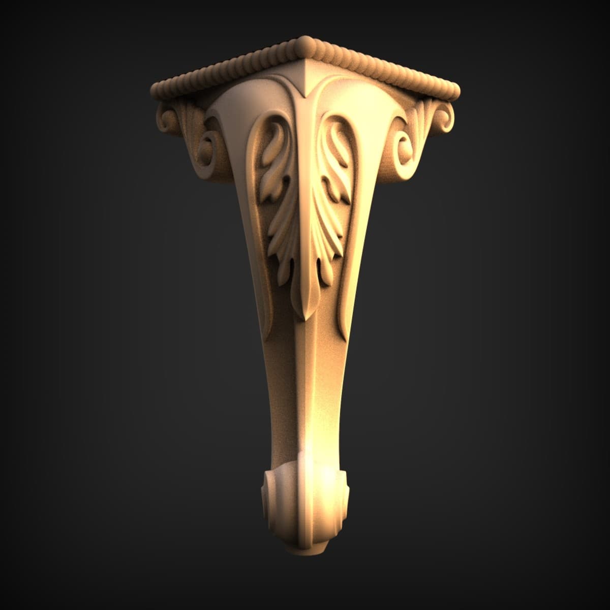 Acanthus-Carved Empire Furniture Leg