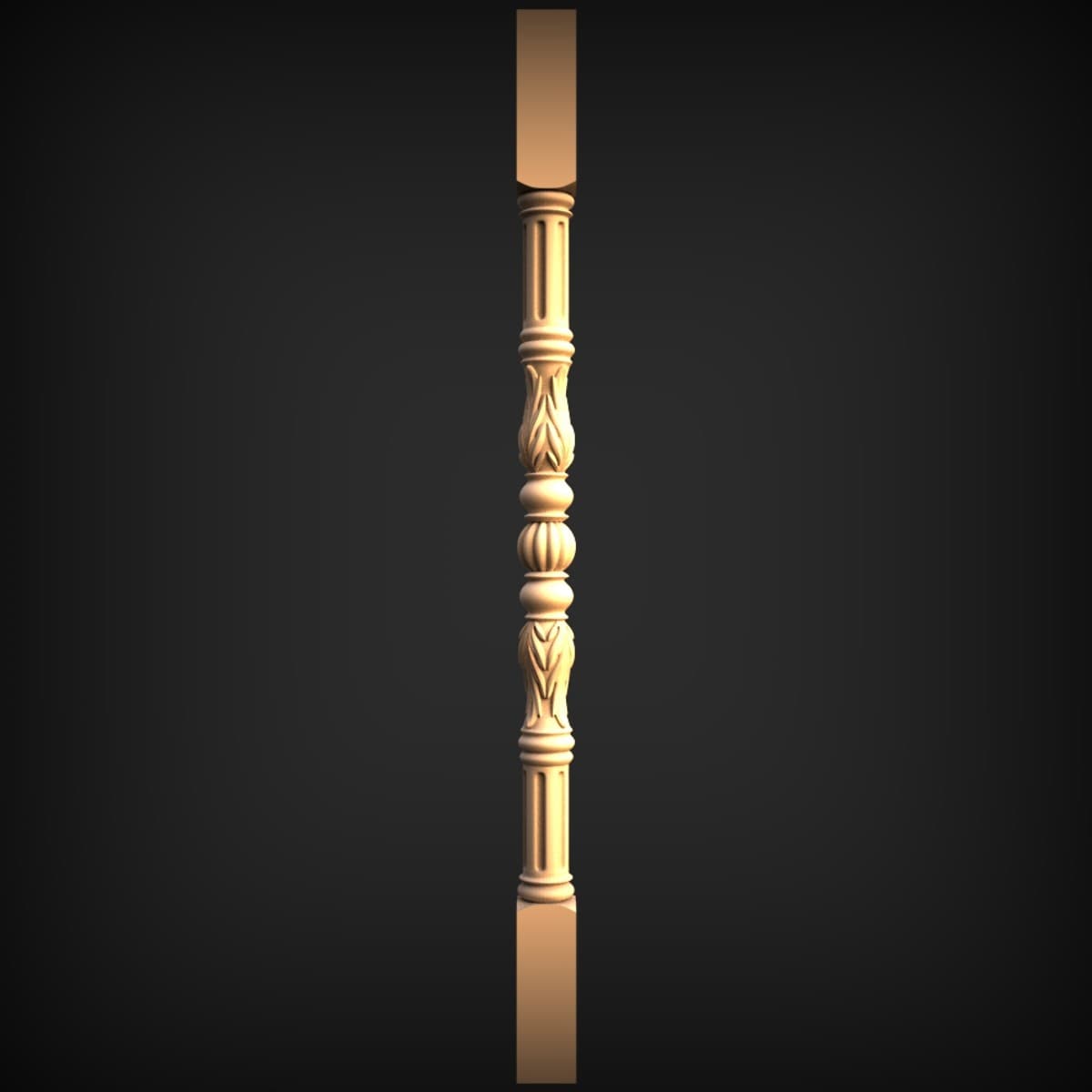 Acanthus Turned Baluster Spindle