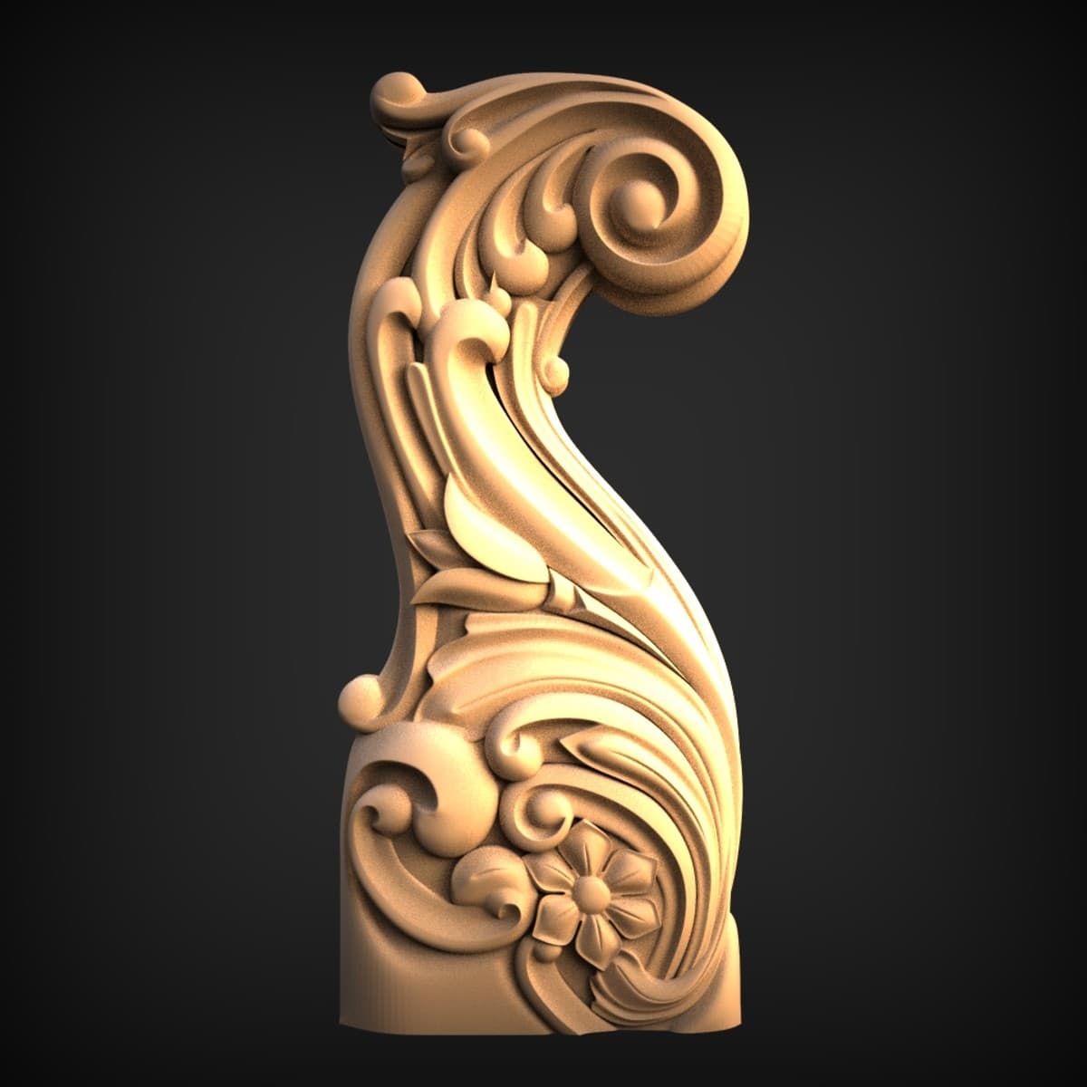 Baroque Scroll Corbel Bracket