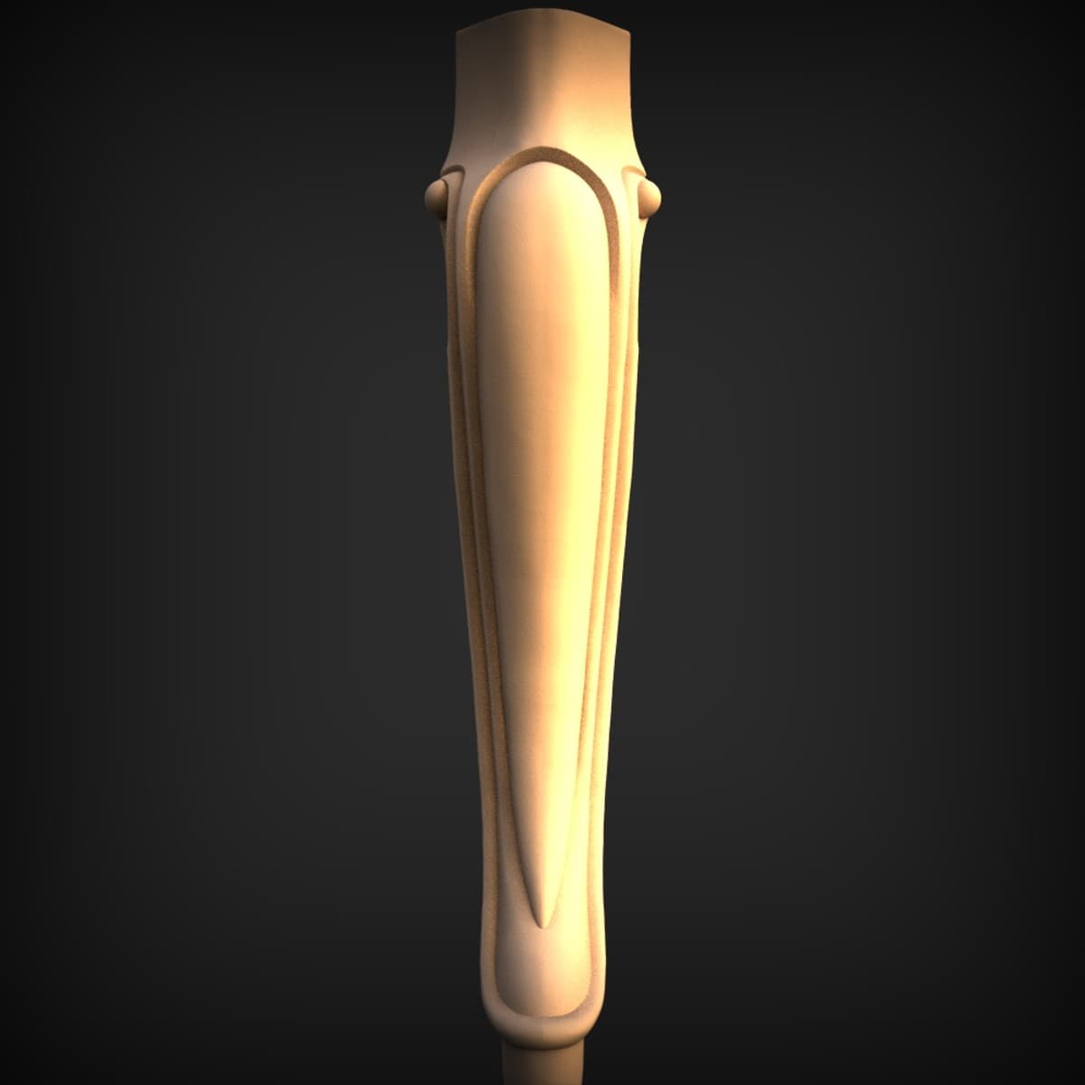 Teardrop Panel Tapered Leg