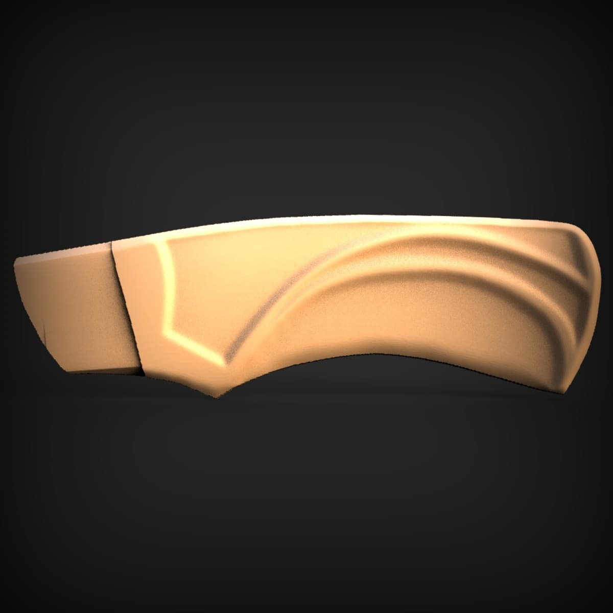 Sculpted Swept-Groove Handle Pull