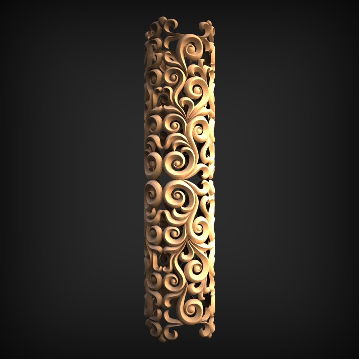 Baroque Scrollwork Fretwork Panel