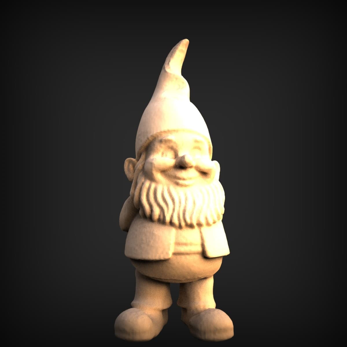 Jolly Grinning Garden Gnome