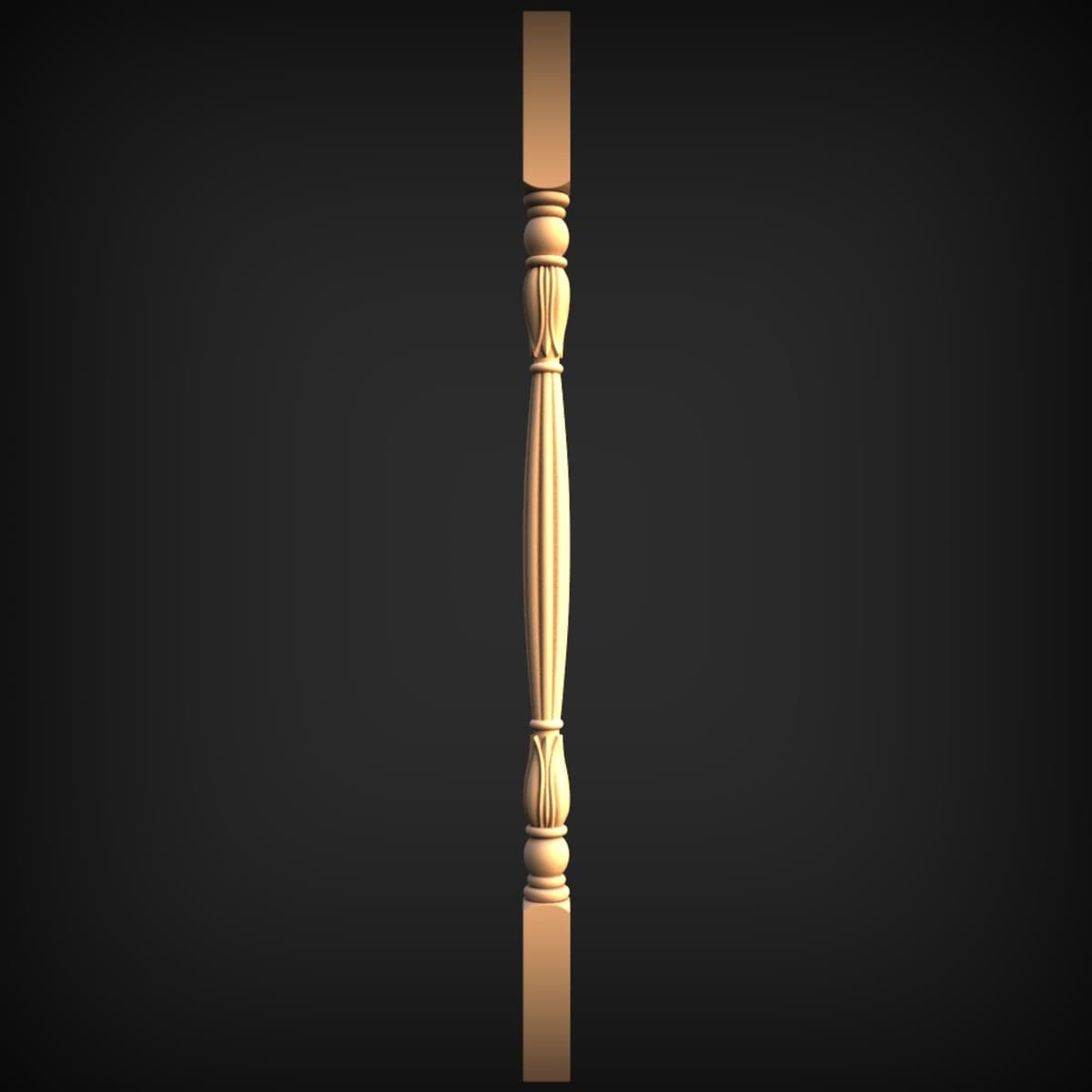 Turned Tulip Baluster Spindle