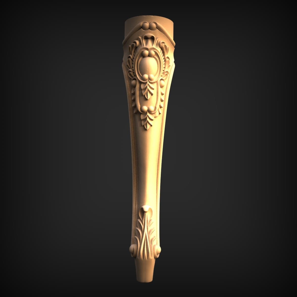 Carved Cabriole Cartouche Table Leg